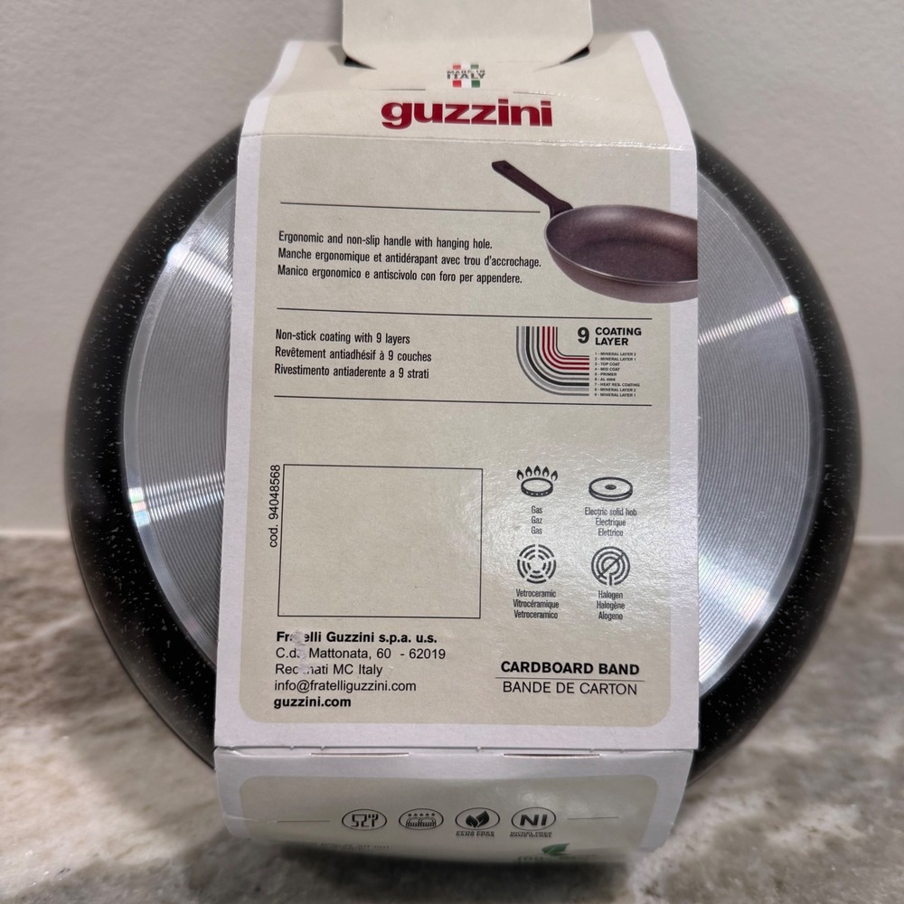 Guzzini Dolcevita 8 Inch Non-Stick Frying Pan Made in Italy Black Speckled 20cm - Picture 3 of 3